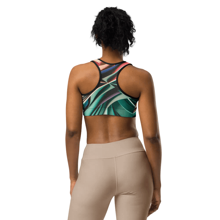 Abstract Geometric Sports Bra in Vibrant Colors (XS-2XL) product image (2)