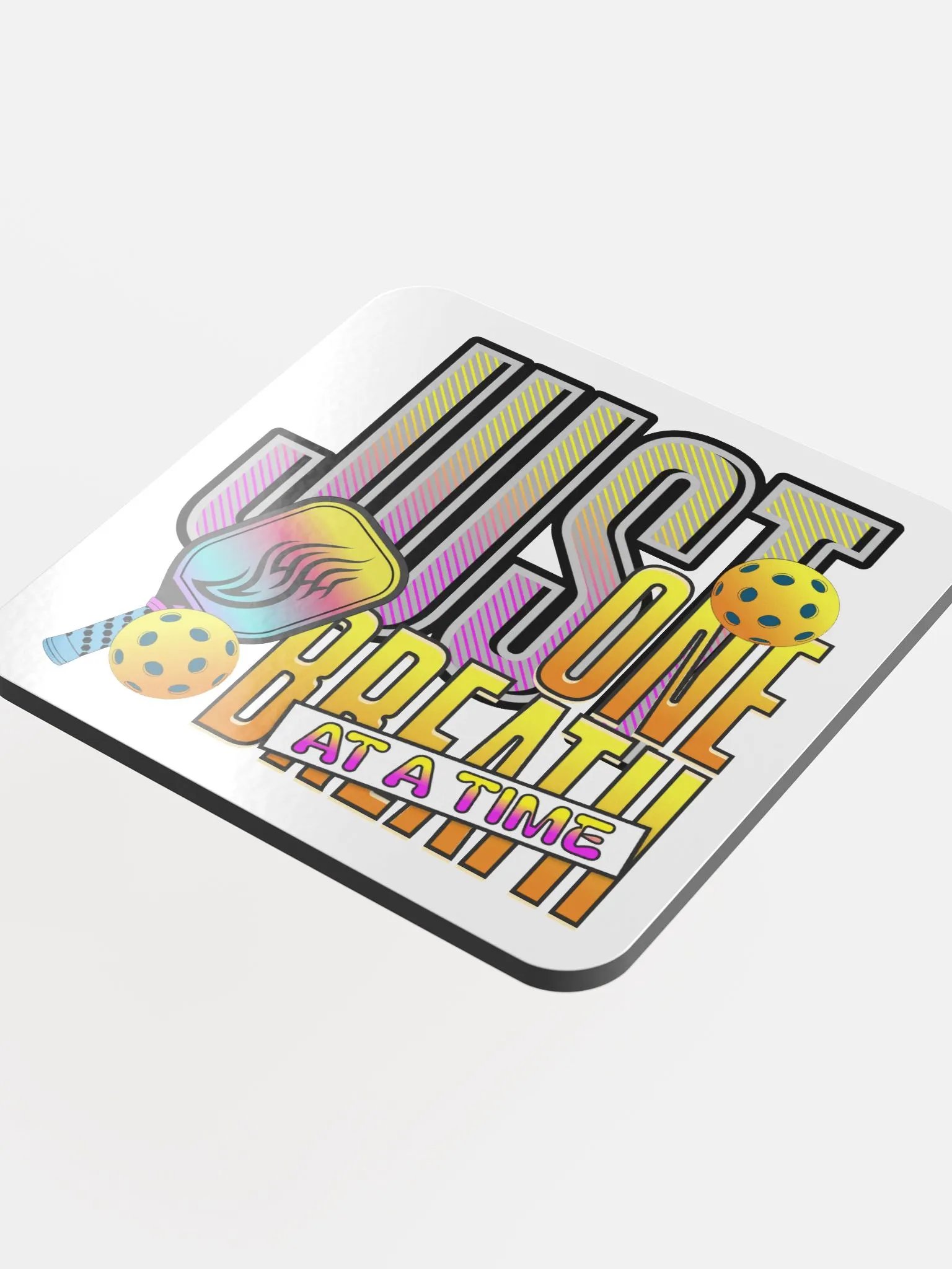 Just One Breath At A Time Pickleball Coaster product image (1)