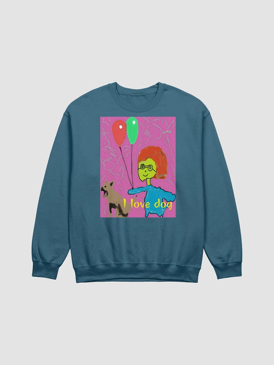 Gildan Classic Crewneck Sweatshirt: I love dog product image (8)
