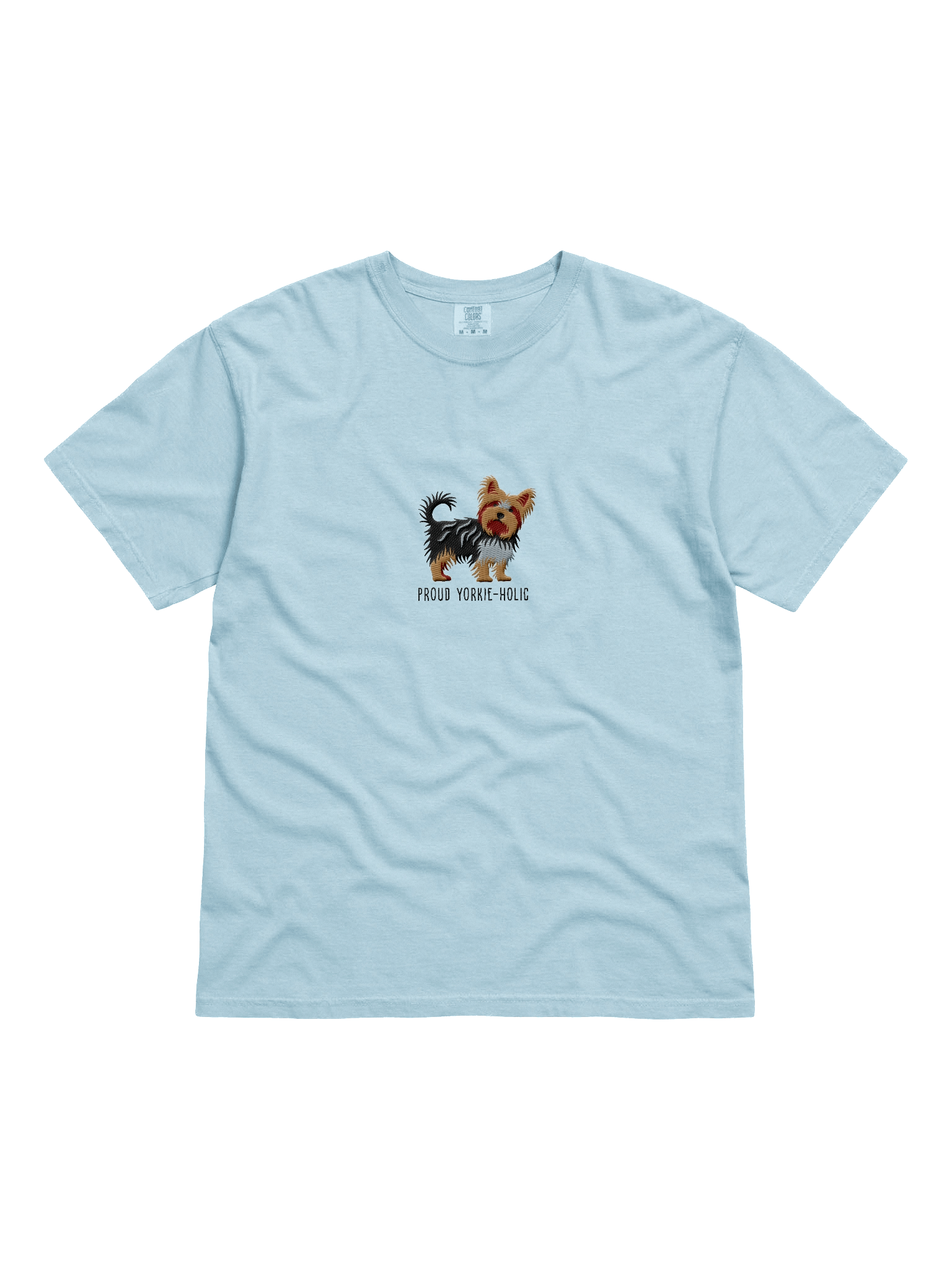 Proud Yorkie-holic T-Shirt(Embroidered) of a Yorkshire Terrier(2) product image (51)