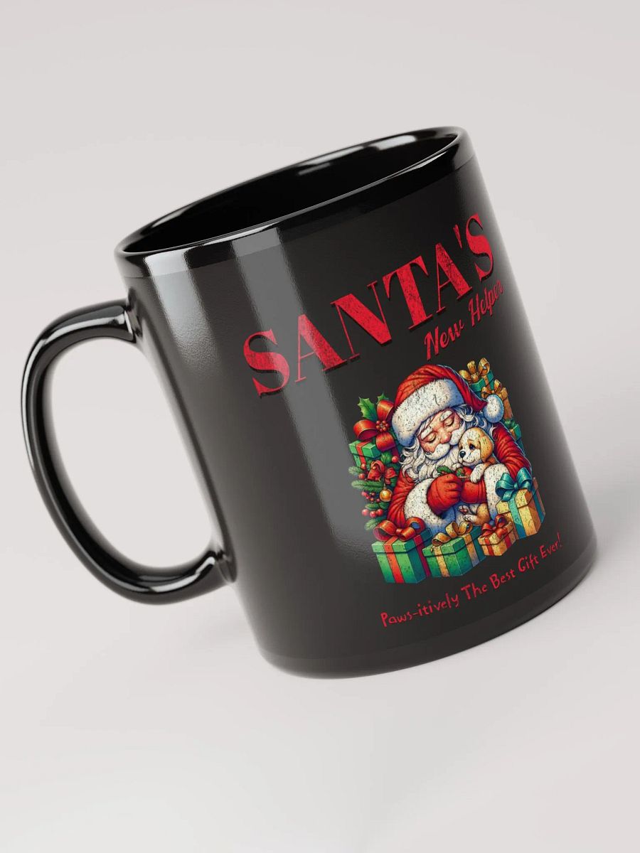 Santa's New Helper - Dog Lovers Black Mug product image (6)