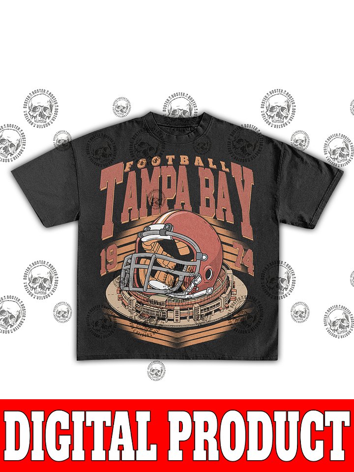 Tampa Bay Buccaneers 1974 Established Vintage Football Helmet Stadium Bootleg Graphic product image (1)