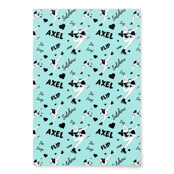 Ice Skaters Wrapping Paper Set product image (2)