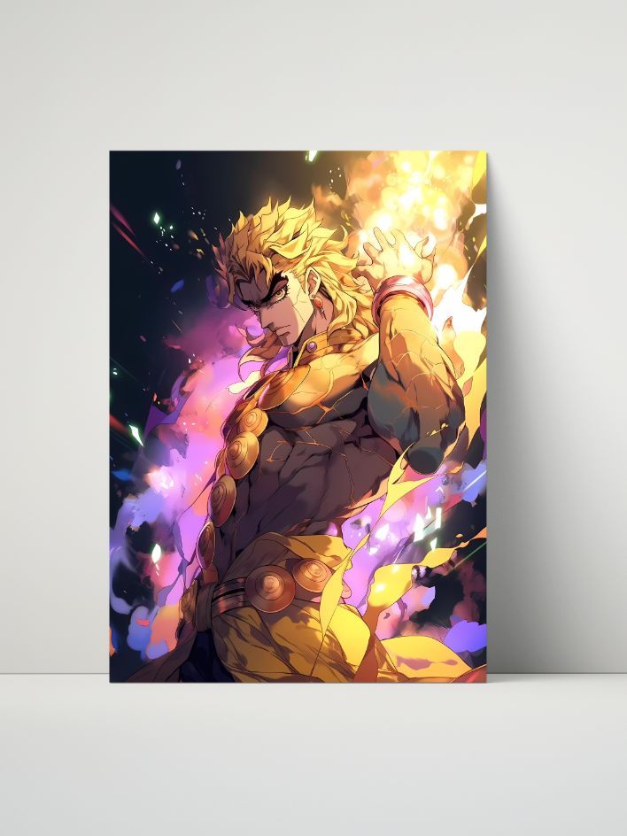 JoJo's Bizarre Adventure Dio Brando Radiant Power Metal Print – 8x10 product image (1)
