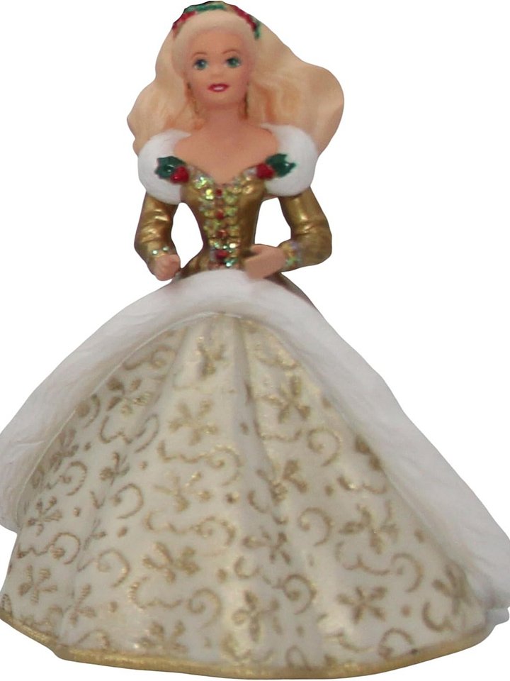 Hallmark Barbie in Gold Christmas Gown Holiday Collector's Series Keepsake Ornament, Plastic product image (2)