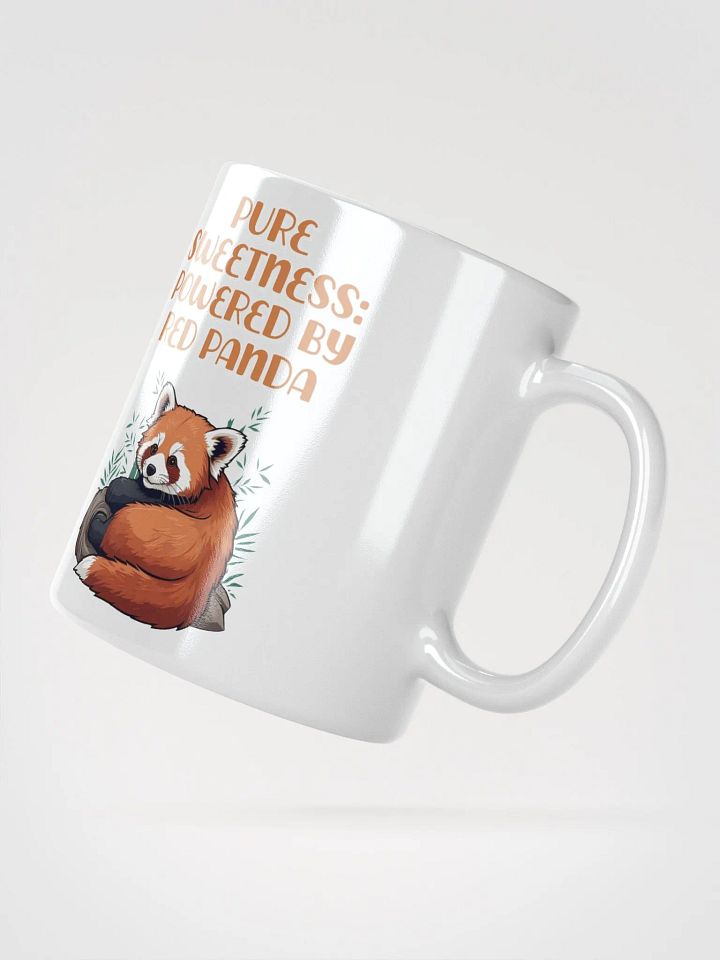 Pure Sweetness: Powered By Red Panda - Cute Animal Design White Mug product image (6)