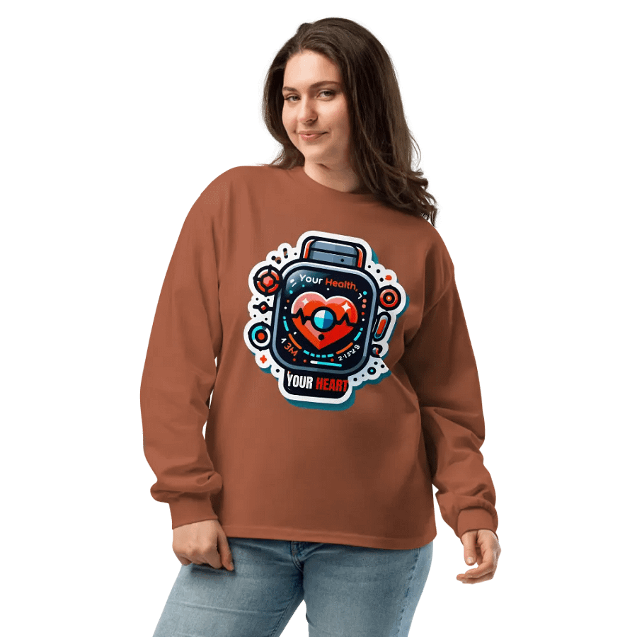 Heartbeat Tracker Unisex Long Sleeve Shirt product image (8)