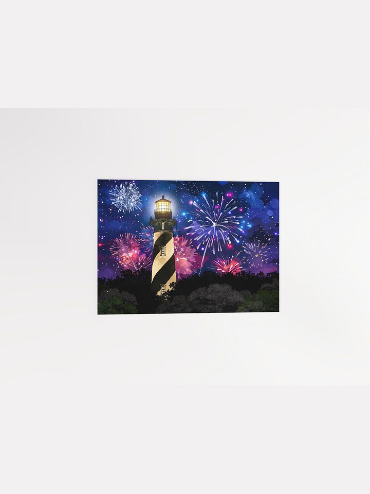 Fireworks Over St. Augustine Lighthouse – Florida Matte Poster product image (2)