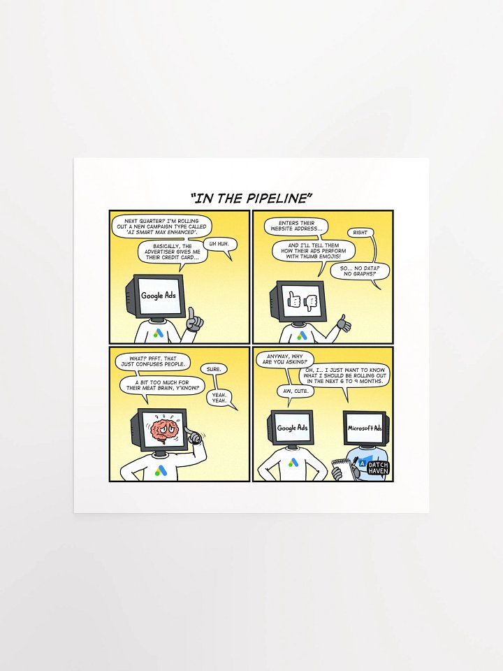 "In the pipeline" poster (square) product image (4)