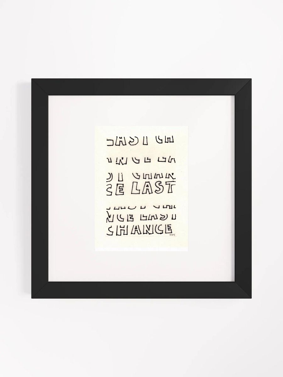 last chance Panel Card Print Framed product image (3)