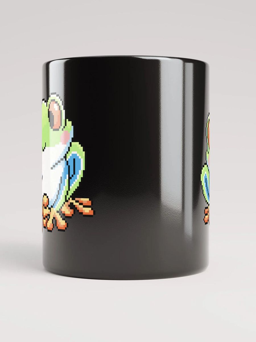 Light Green Rip the Frog Black Glossy Mug product image (3)