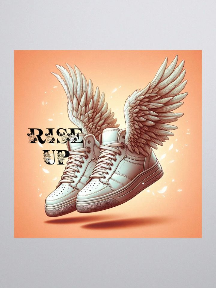 White Sneakers with Wings | Rise Up | Christian Art Sticker product image (1)