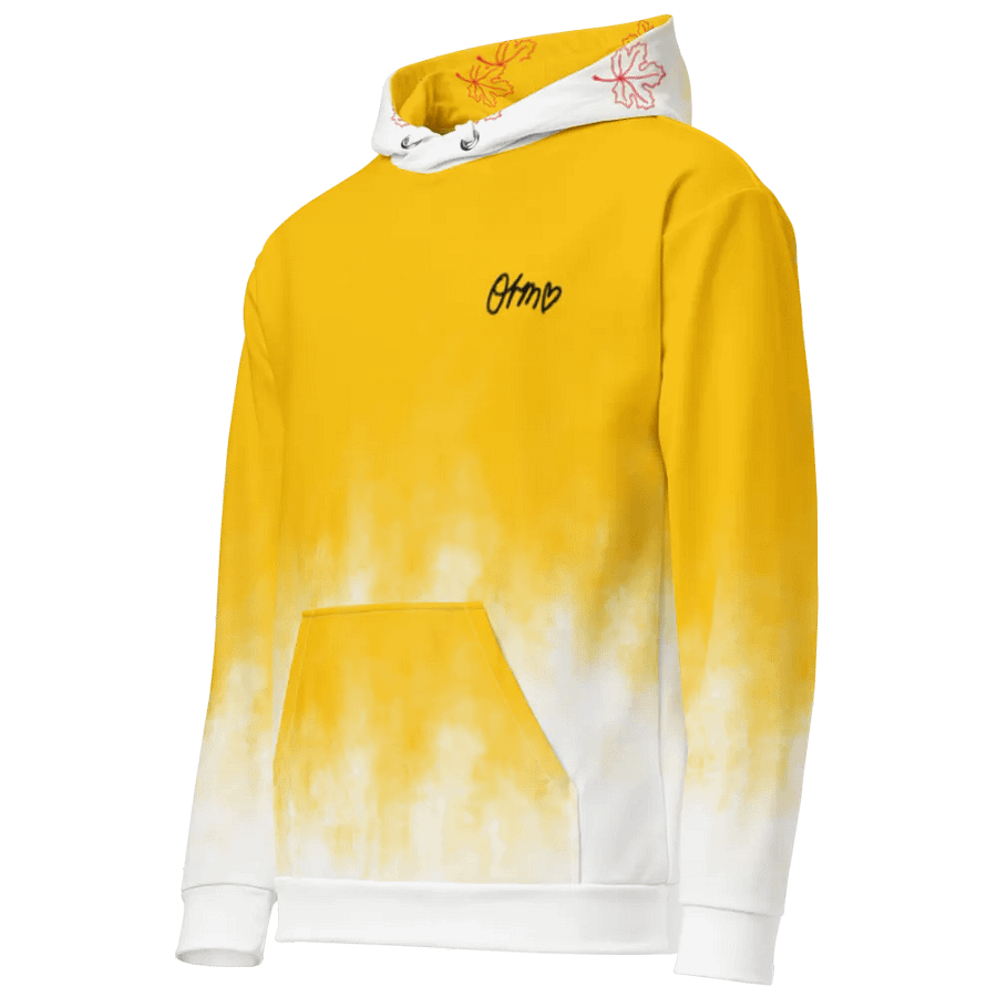 Orm Kornnaphat Maple Design Unisex Hoodie (Yellow & White) product image (2)