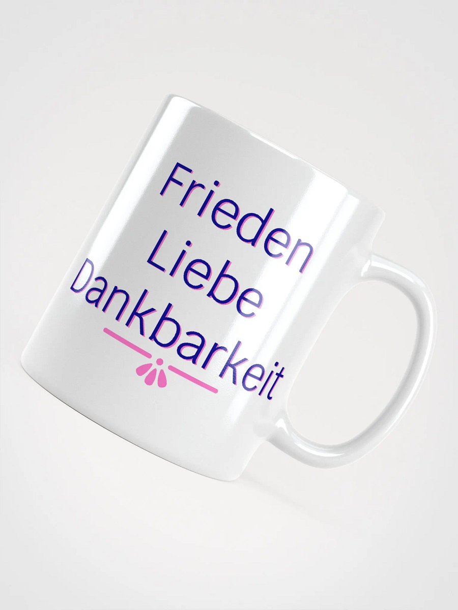 Frieden Liebe Dankbarkeit Navy and Pink Ceramic Mug product image (7)