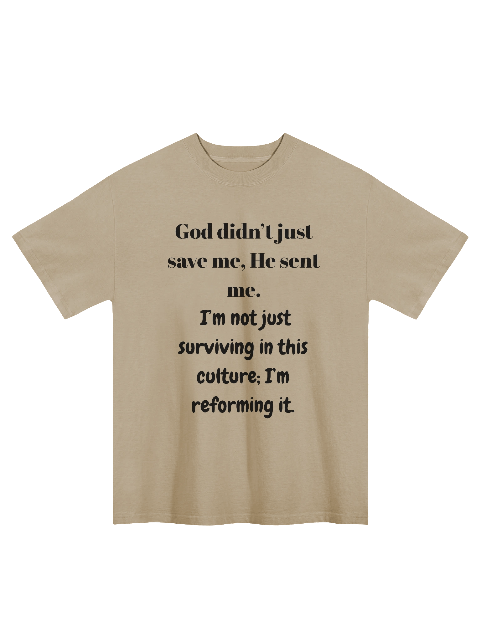 Embrace the Call Ethereal Black Oversized Tee product image (3)