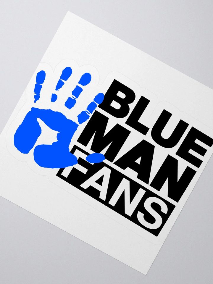 Blue Man Fans Hand Print Kiss Cut Sticker product image (4)