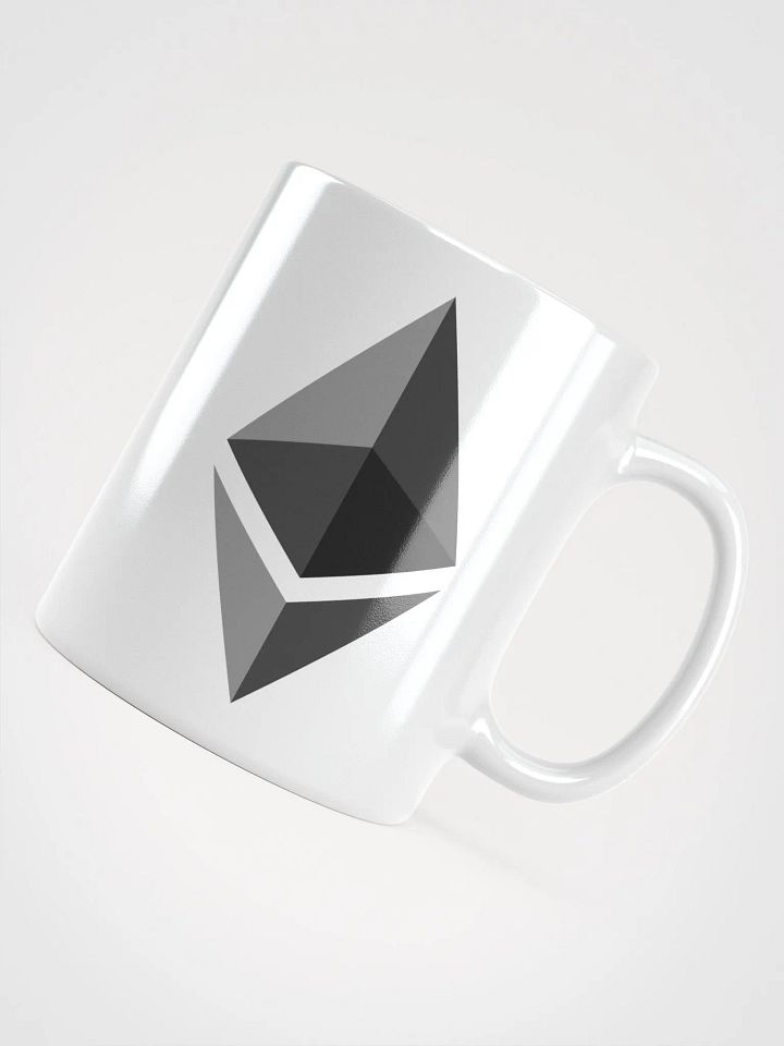 Ethereum Logo White Glossy Mug product image (2)
