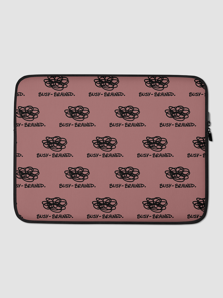 BUSY-BRAINED red laptop sleeve product image (1)