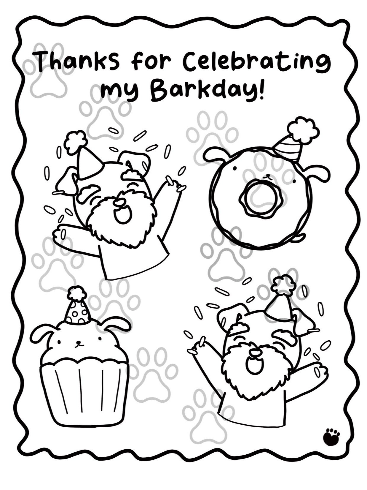 Thank you pup coloring page product image (1)