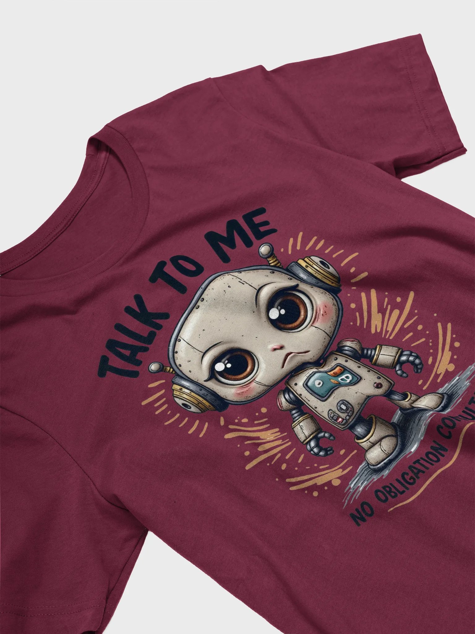 Sad Lonely Robot 'Talk To Me' T-Shirt product image (29)