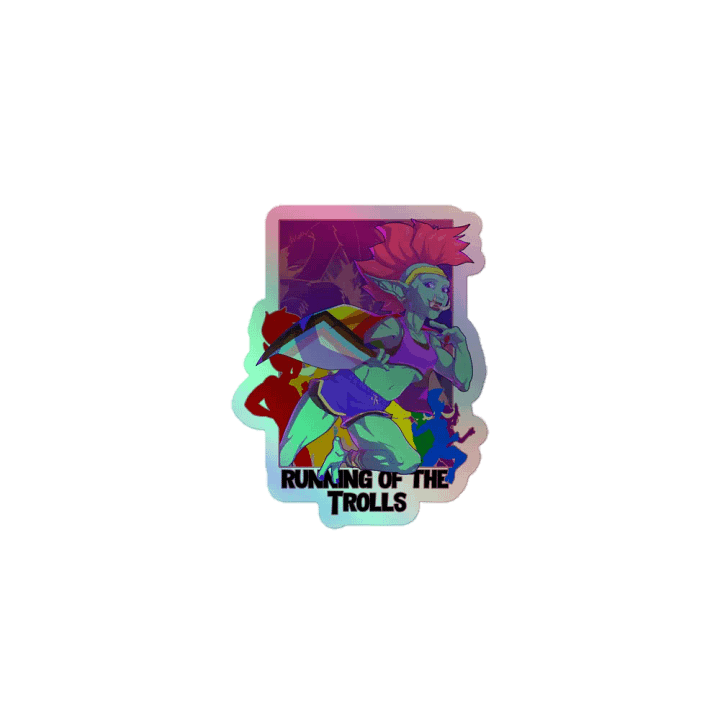 Troll Racer Holographic Sticker - by Eggu product image (1)