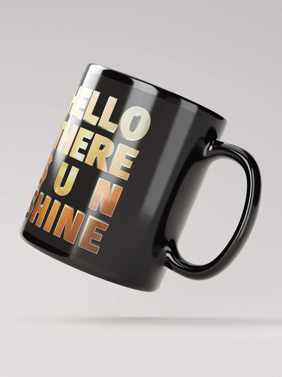 Hello There Sunshine | Black Glossy Mug product image (4)