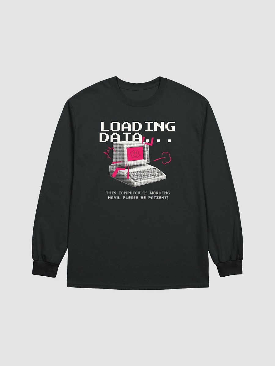 loading data - Pixelated Smiley Retro Computer Long Sleeve Tee product image (1)