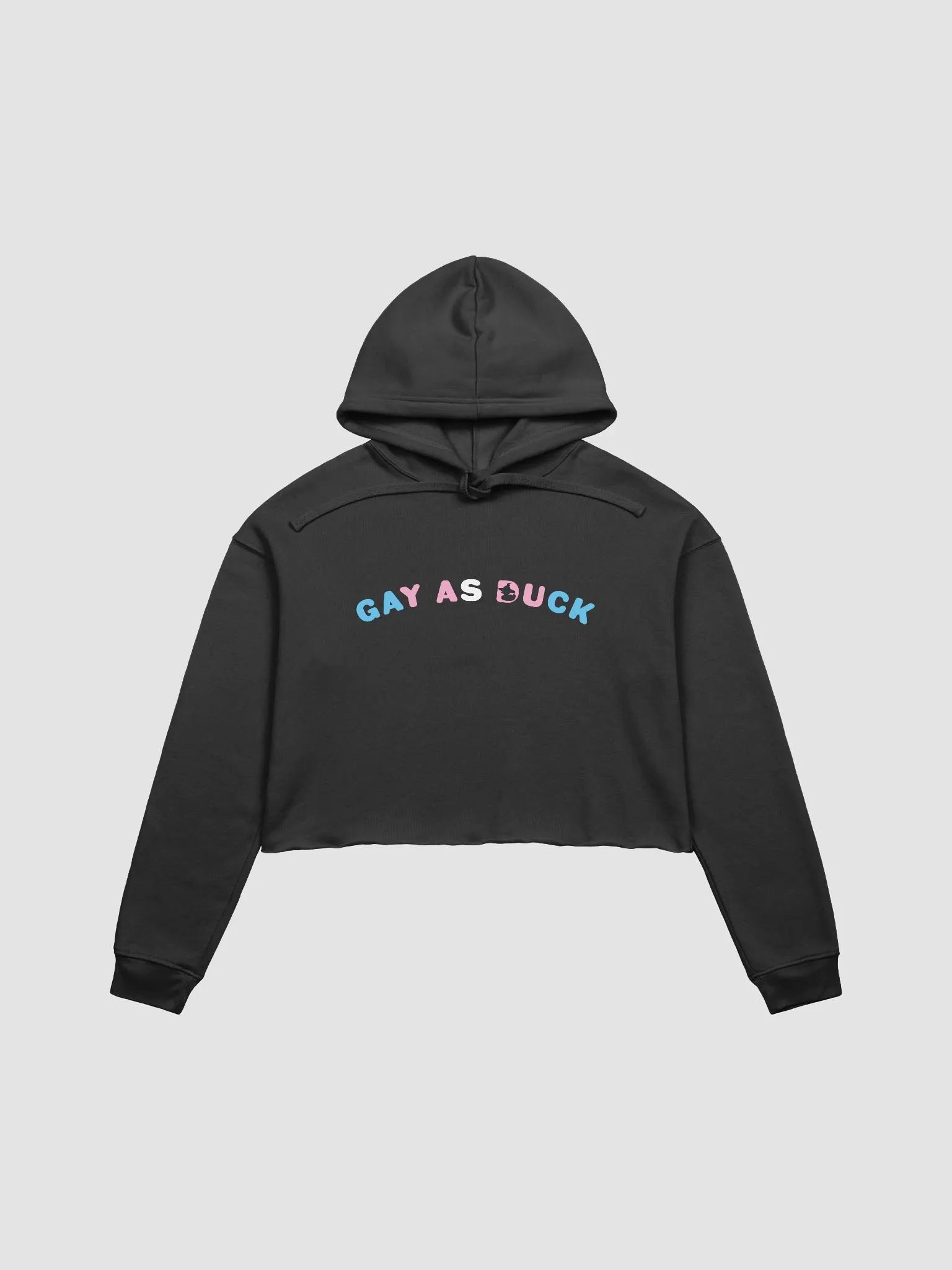 Gay As Duck Crop Hoodie - Trans product image (1)