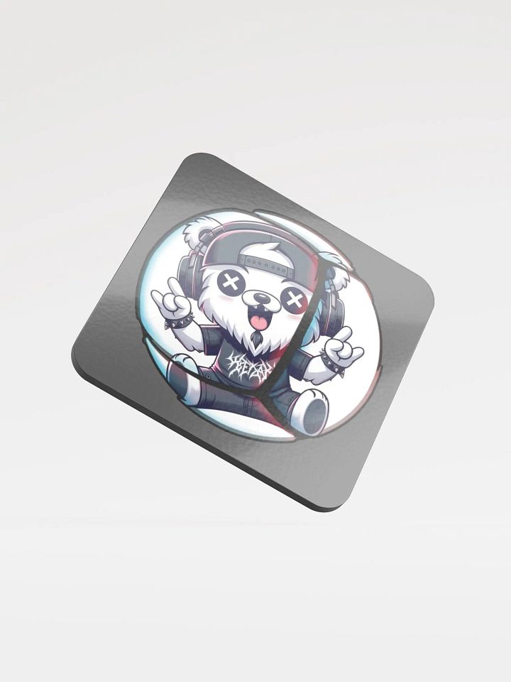 Psixkotic Bear Glossed Cork Coaster product image (1)