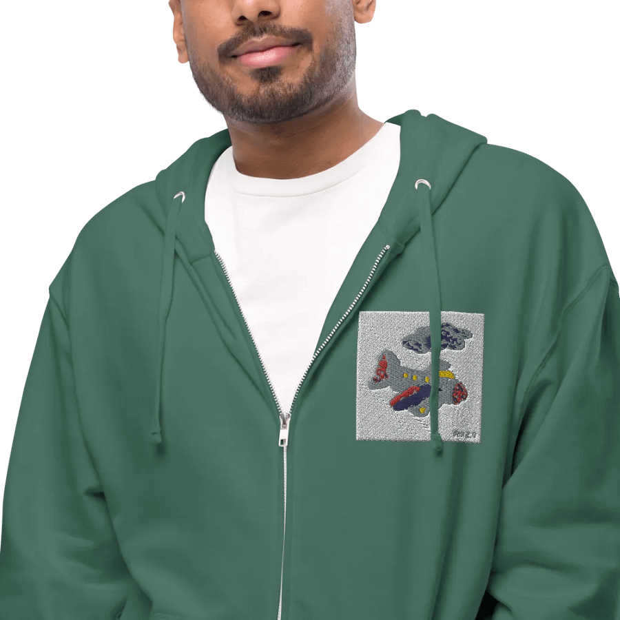 Kid Airplane (Independent Trading Co. Fleece Zip Up Hoodie) product image (7)