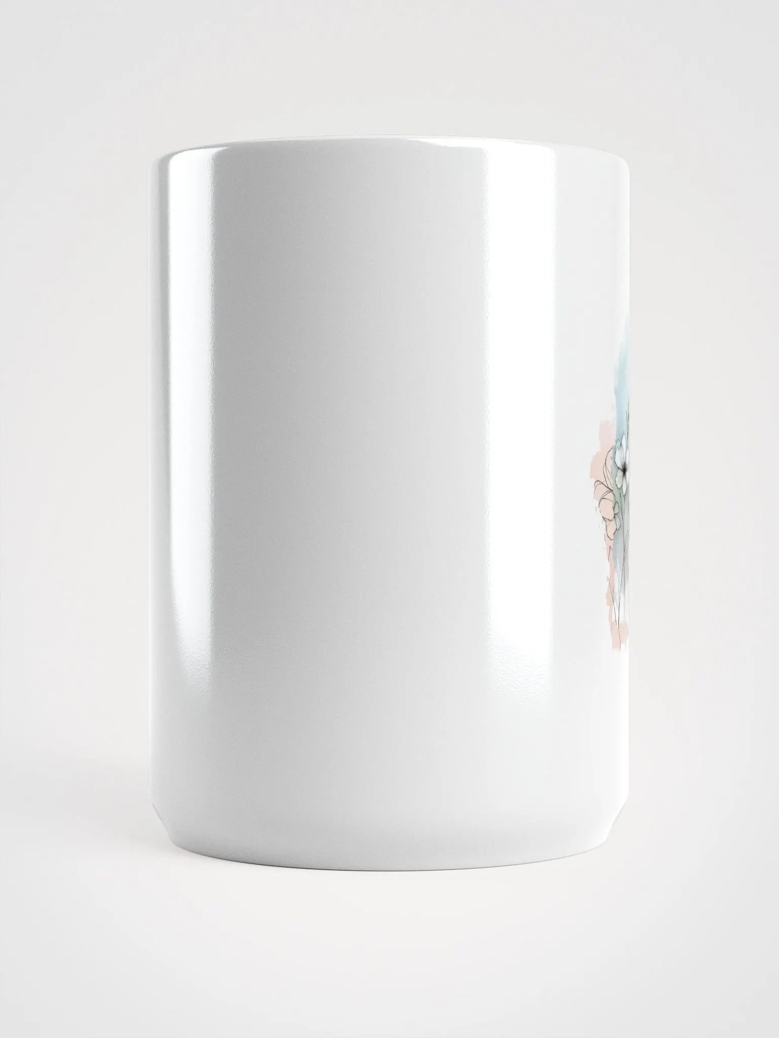 watercolor florals *microwave safe* ceramic coffee mug product image (5)