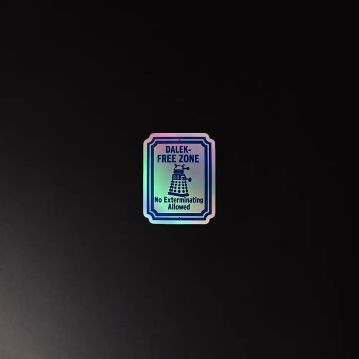Dalek-Free Zone Holographic Sticker Sheet product image (4)
