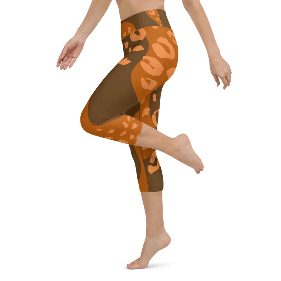 Orange Leopard Yoga Capri Leggings product image (5)