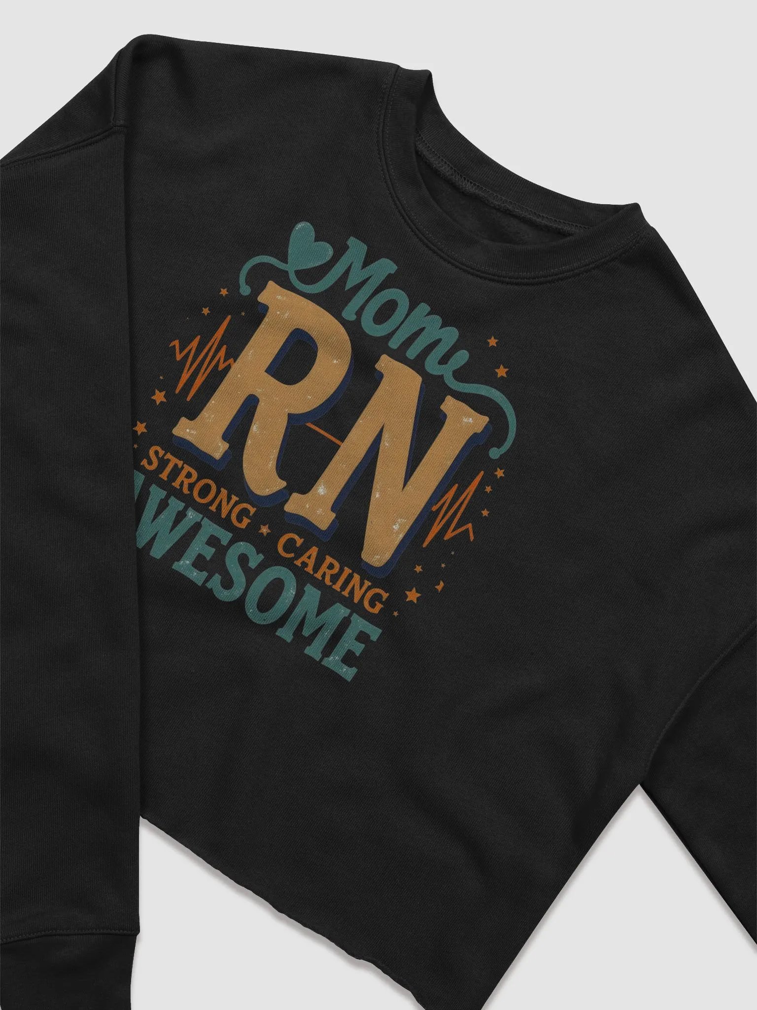Mom RN ,Strong Caring Awesome Crop Sweatshirt product image (14)
