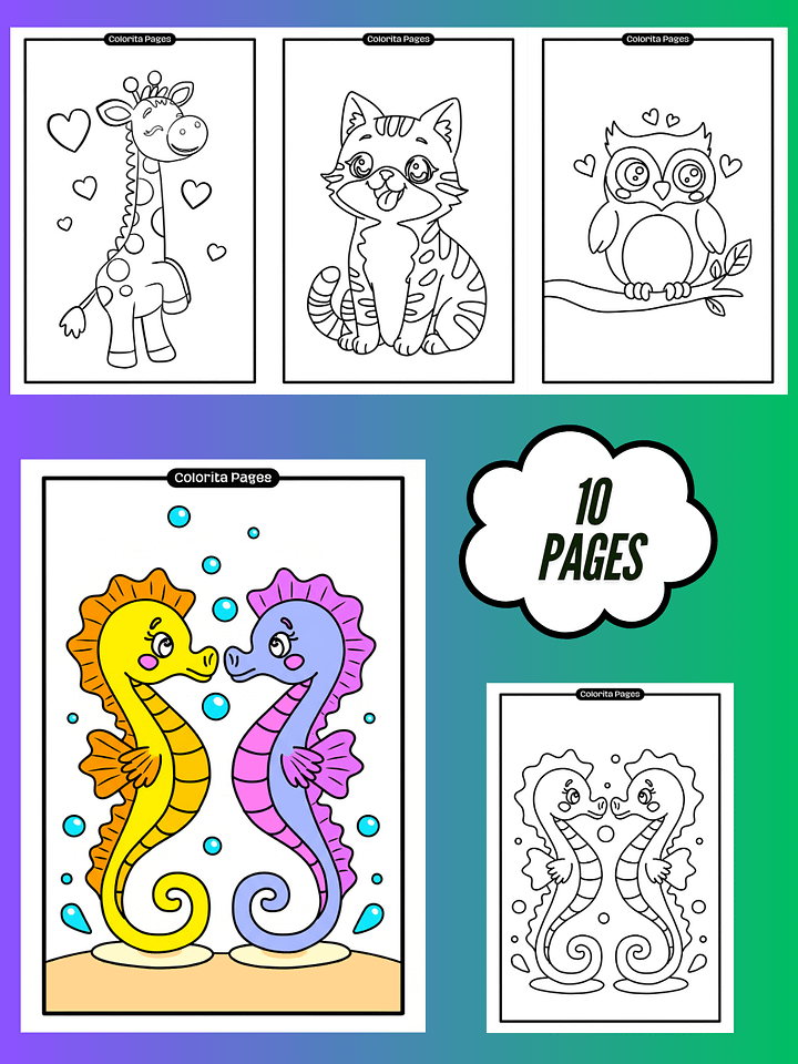 Cute Animals - Coloring Pages product image (1)