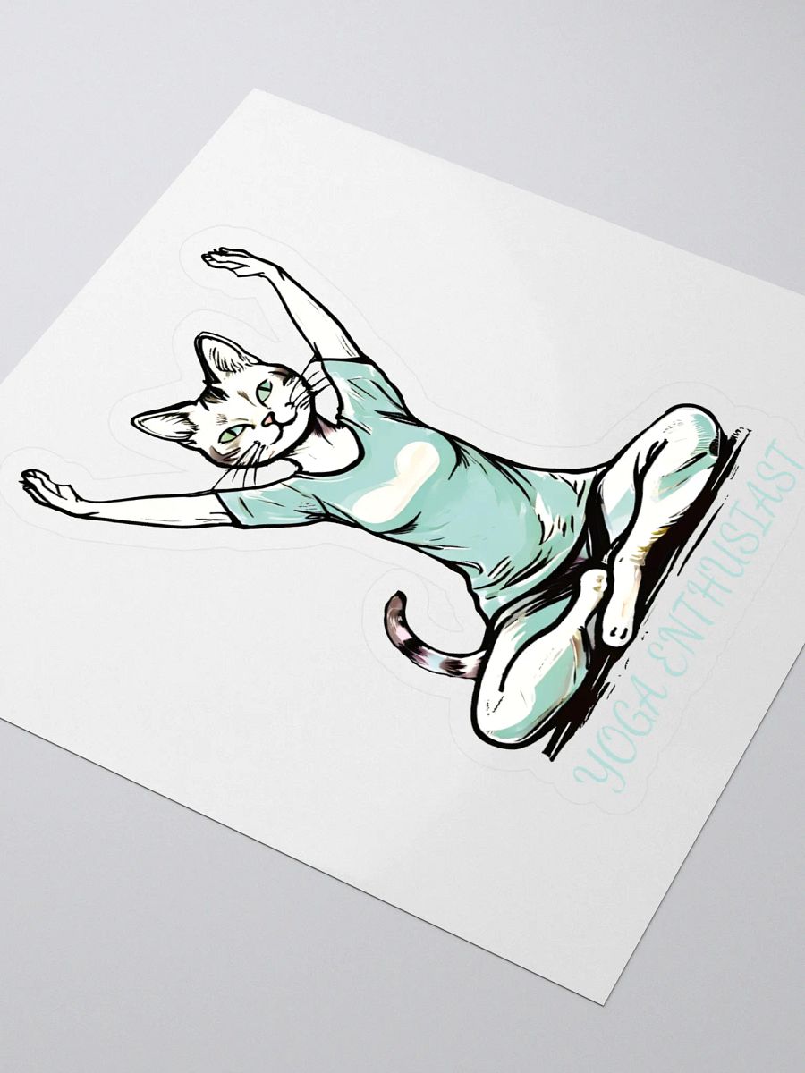 Funny Yoga Cat Kiss Cut Stickers for Yoga Enthusiasts - Cute Yoga Pose Cat Sticker - Perfect Gift for Cat Lovers and Yoga Fans product image (3)