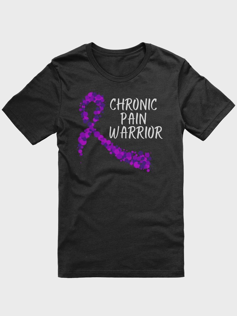 Chronic Pain Warrior Bubble Ribbon T-Shirt - White Print (Unisex) product image (3)
