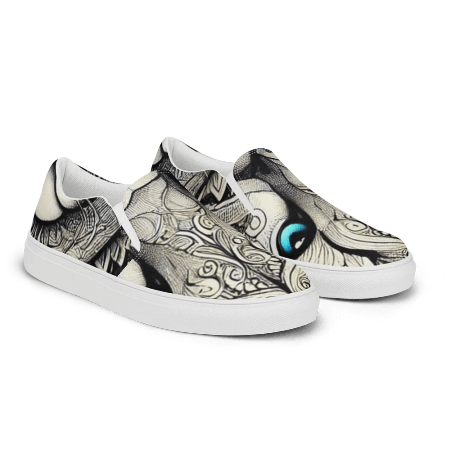 Women's Slip-On Canvas Shoes | AI-Designed Puma Mandala Motif product image (3)