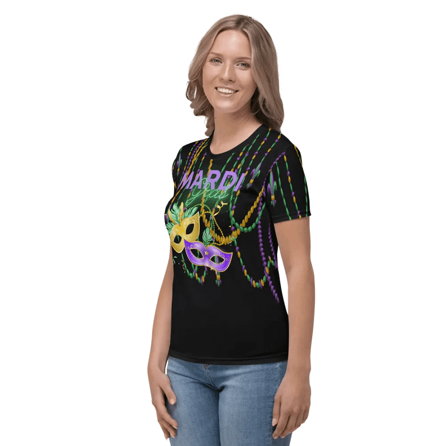 Mardi Gra All Over Print T-shirt product image (4)