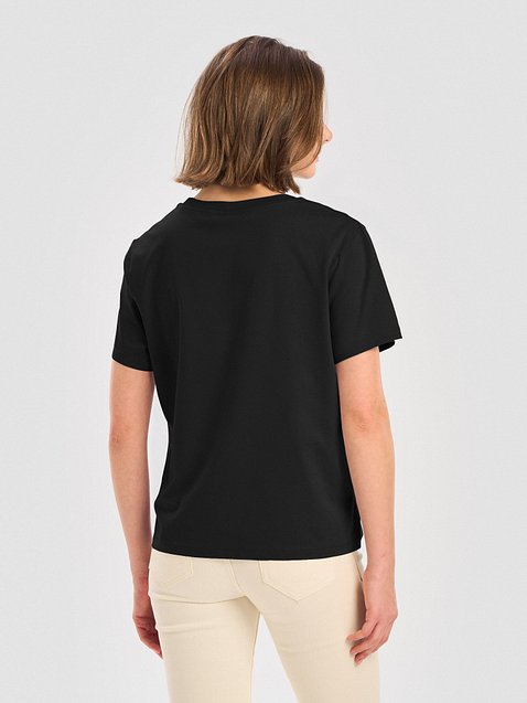 Photo showing Stanley/Stella Women's Organic Ribbed Neck T-Shirt