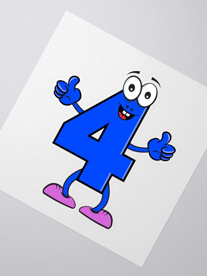 NUMBER 4 THUMBS-UP STICKER product image (4)