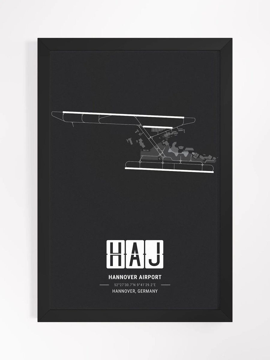 Framed Airport HAJ Premium Map On Matt Paper product image (1)