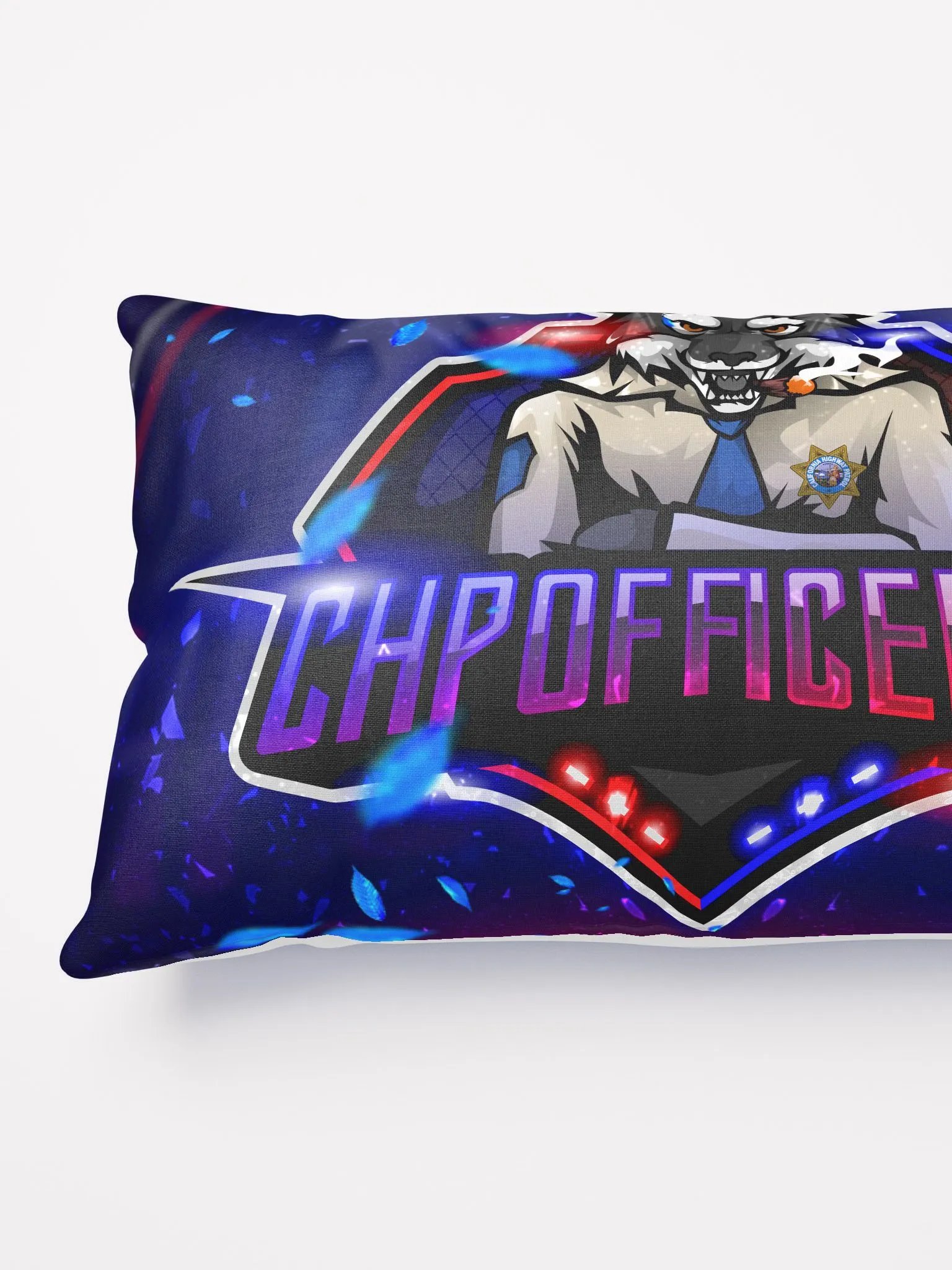 Cosmic Wolf Police Emblem Pillow product image (7)