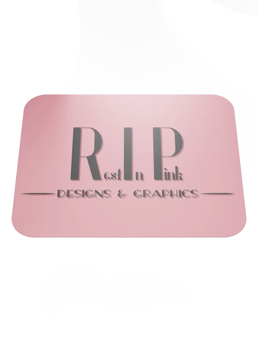 RIP Minimalist Logo Mouse Pad - Pink product image (1)