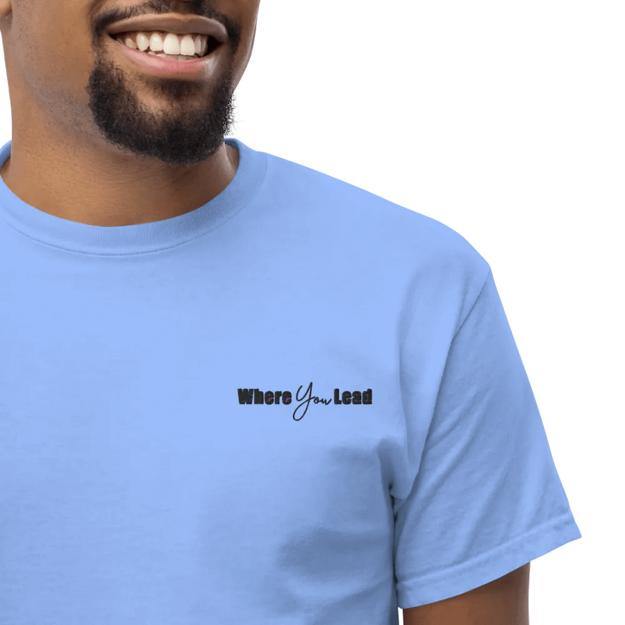 Where you Lead Embroidered Cotton Tee product image (5)