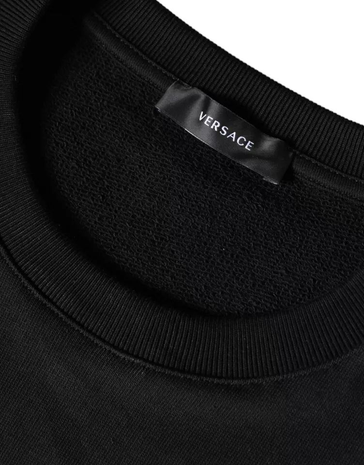 VERSACE Sweater Black Medusa Fleece Cotton Crew Neck Sweatshirt s. L RRP 1260usd product image (3)