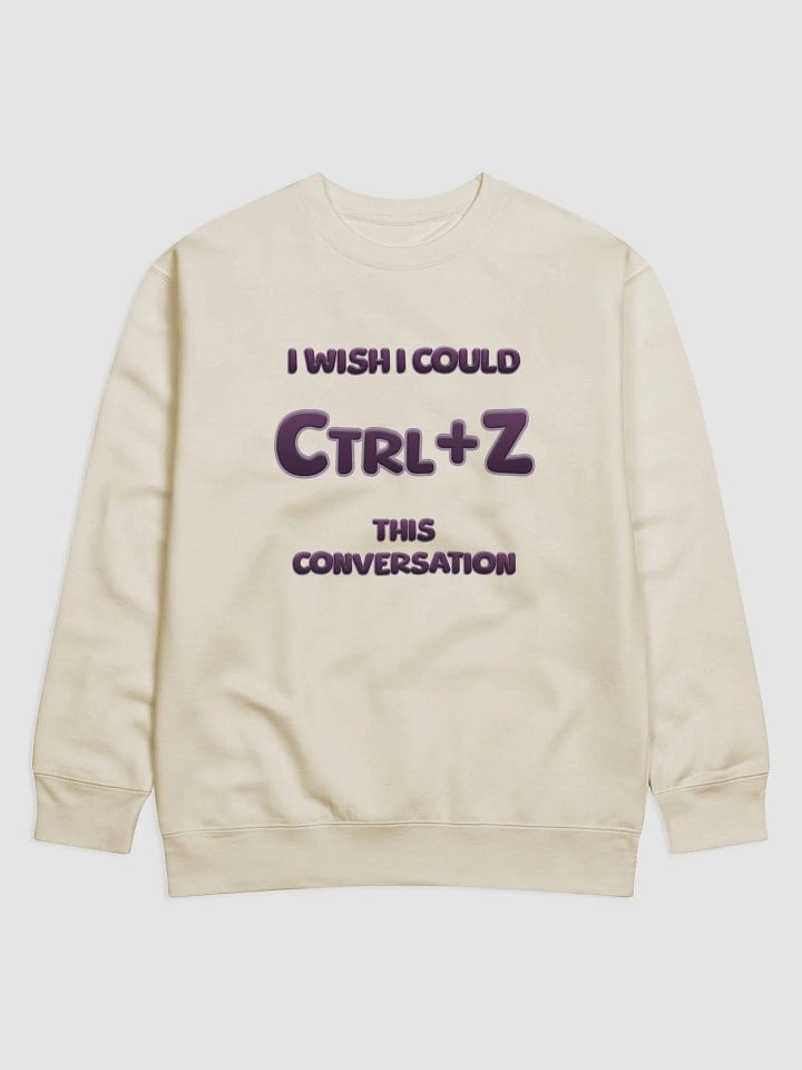 【Ctrl+Z】Purple Text Premium Sweatshirt product image (1)