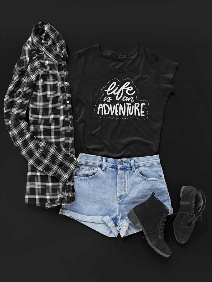 Life Is An Adventure Black Unisex T-Shirt product image (1)