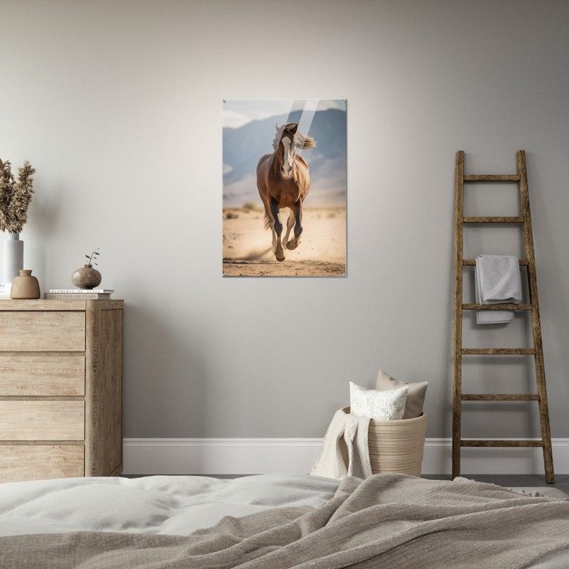 SINGLE HORSE FACE GLOSSY ACRYLIC PRINT product image (3)