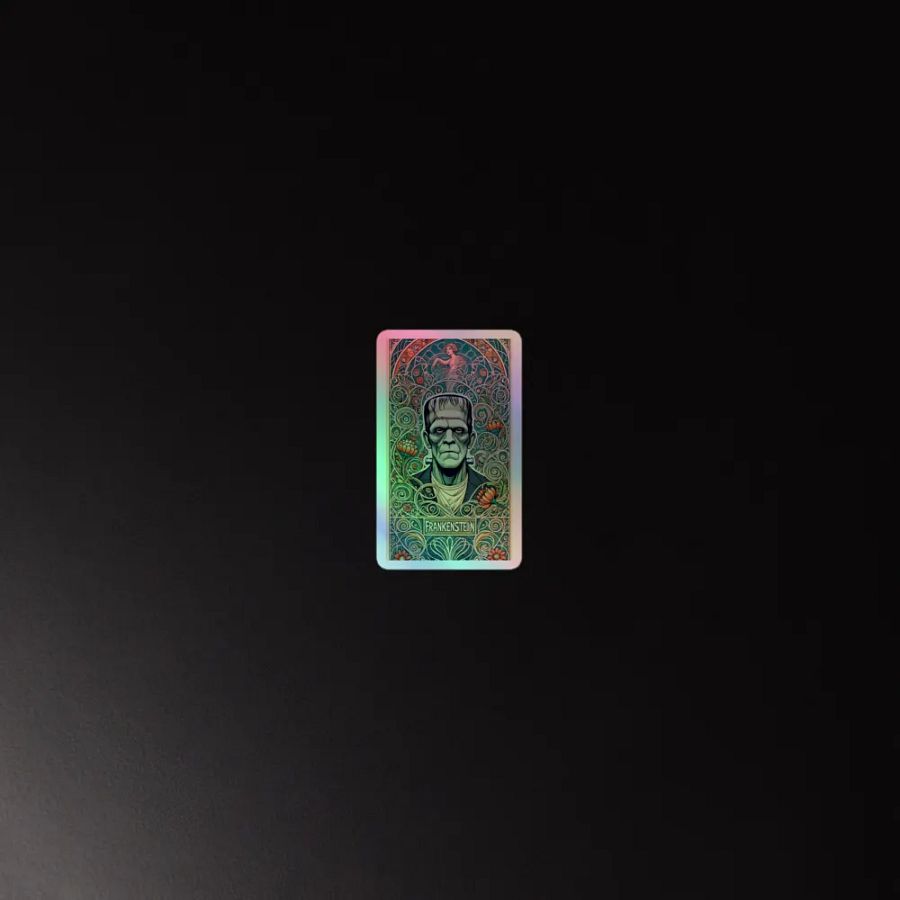 Art Nouveau Frankenstein's Monster Vinyl Sticker – Gothic Horror Art product image (2)